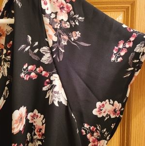 Black Floral Blouse